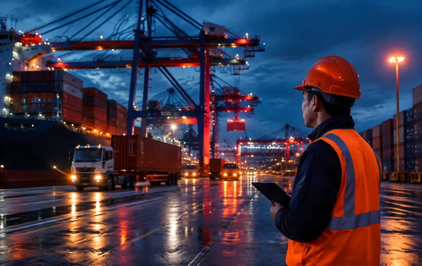 Air cargo operation at an international freight terminal